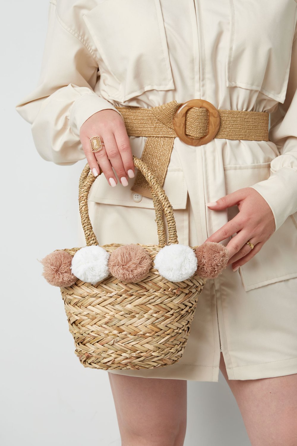 Strandtasche mit bunten Punkten h5Bild4